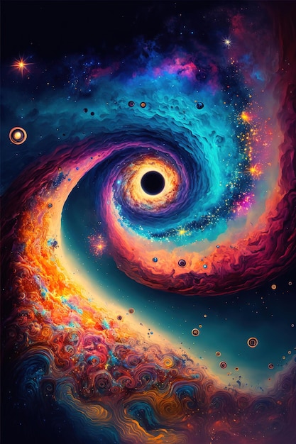 vortex in space background.