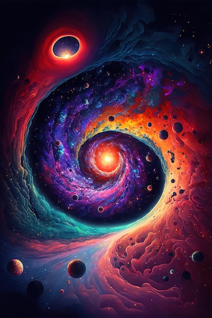 vortex in space background.