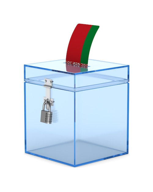 Photo voting in belarus on white background. isolated 3d illustration