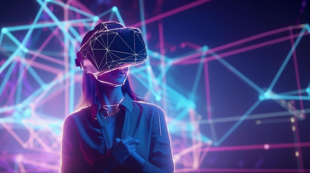 VR technology concept Illustration AI GenerativexA