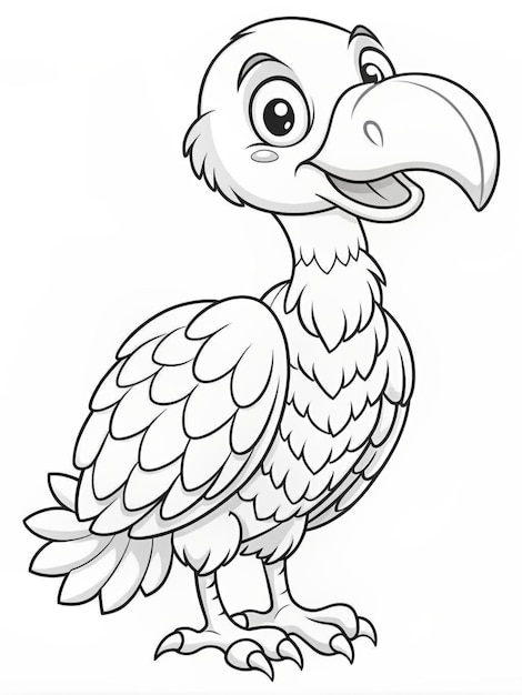 Photo vulture coloring picture for children