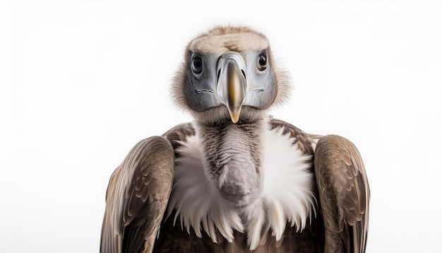 Photo vulture on white background isolated of animal