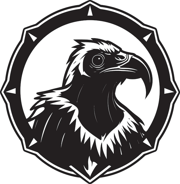 Vultures Regal Majesty Badge Graceful Avian Insignia