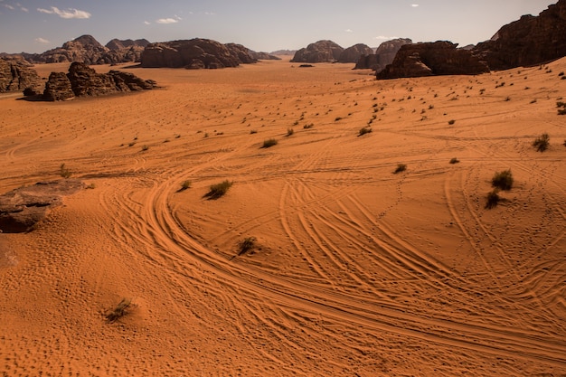 Photo wadi rum desert in jordan