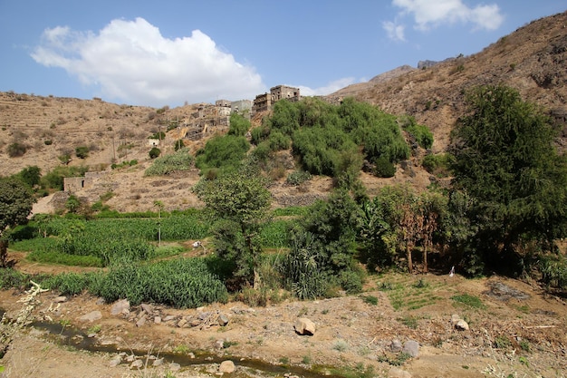 Wadi Sara in mountains Yemen