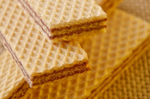 wafer biscuit with filling in detail