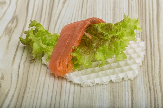 Wafer with salmon