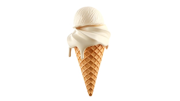 Photo a waffle cone with a white cloth on it