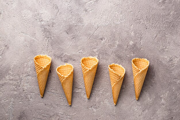 Photo waffle cones for ice cream