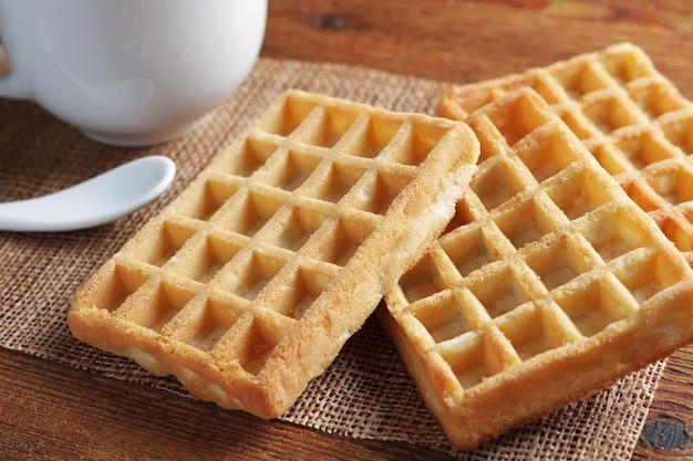 Waffles and coffee