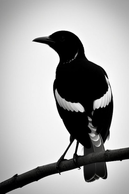 Photo wagtail isolated on white background watercolor realistic bird illustration