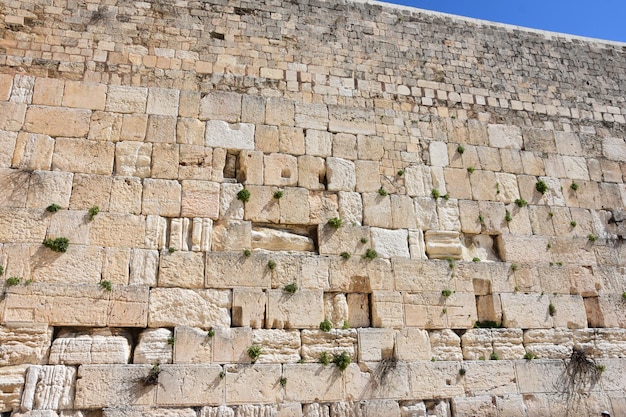 The Wailing Wall or Western Wall in the Old City of Jerusalem