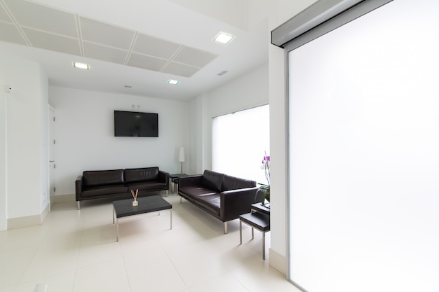 Waiting room in modern dental clinic