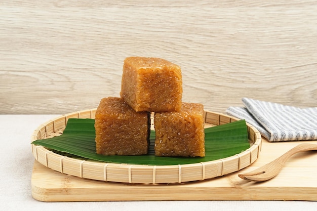 Wajik traditional Indonesian snack made from steamed sticky rice palm sugar coconut milk