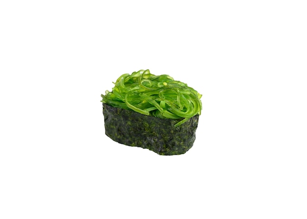 Wakame seaweed sushi roll japanese cusine