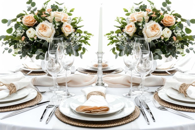 Walima Table Settings Isolated In Transparent Background