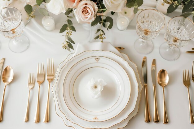 Walima Table Settings Isolated In Transparent Background