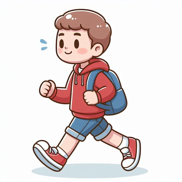 walking cartoon illustration