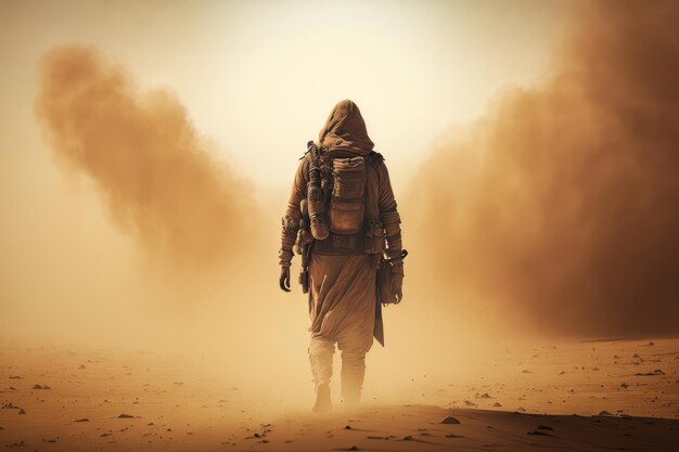 Walking In A Sandstorm Generative AI