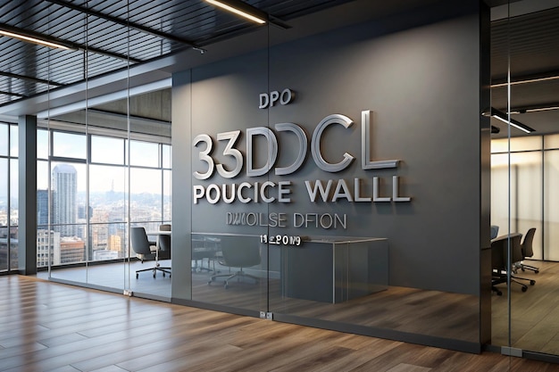 Photo a wall of 3d text that says  3d wall