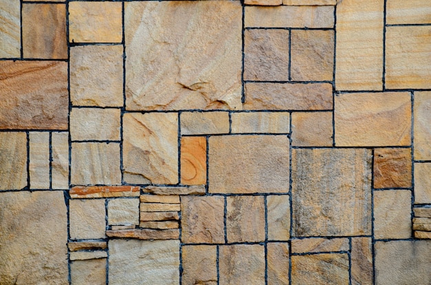 Wall of abstract square stones