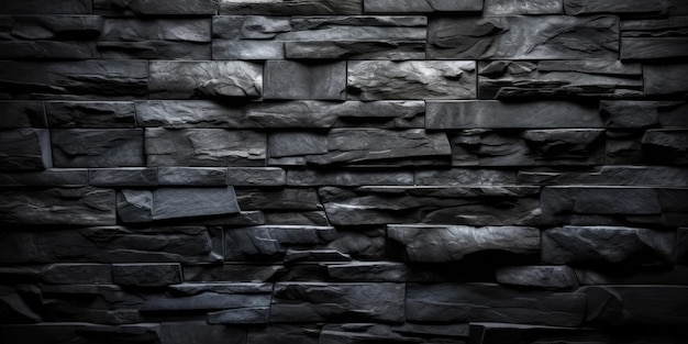 A wall of black stone with a white background