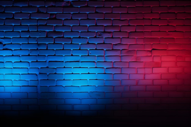 wall brick spotlight neon background