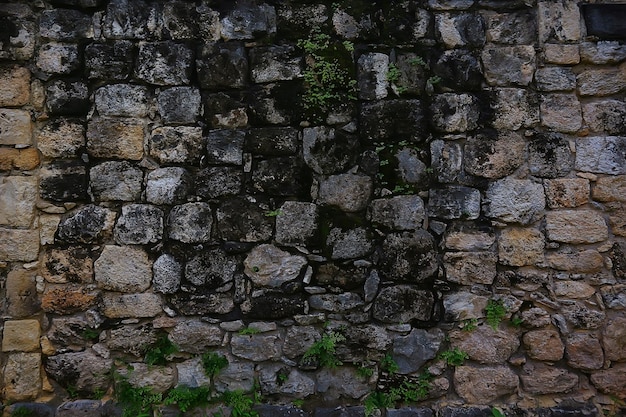 wall brickwork maya ancient city, abstract background old stones archeology wall in mexico