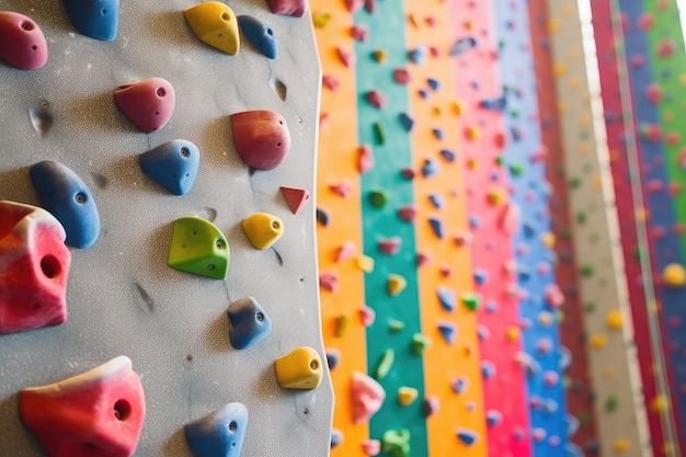 wall climbing arena with equipment Profesional Photography AI Generated