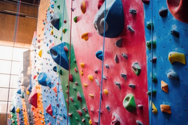 wall climbing arena with equipment Profesional Photography AI Generated