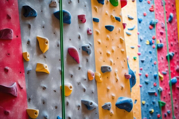 wall climbing arena with equipment Profesional Photography AI Generated