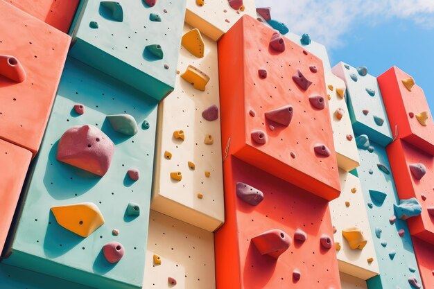 wall climbing outdor arena Profesional Photography AI Generated