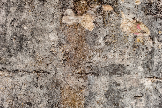 Wall fragment with scratches and cracks