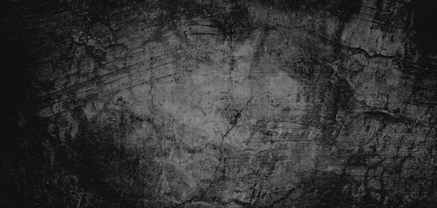 Wall full of scratches Grungy cement texture for background Scary dark wallBlack wall