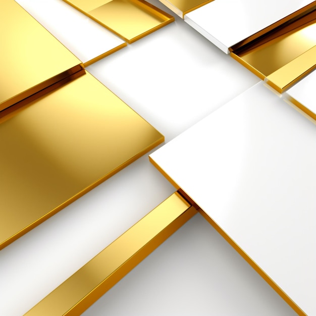 A wall of gold and white square boxes with the word " on it "