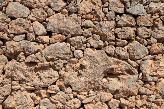 Wall made of natural stone