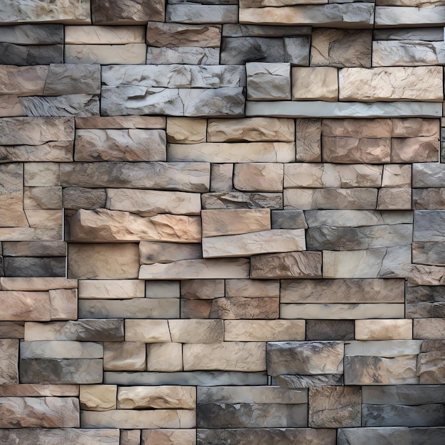 Photo a wall made of stone with a bird on it