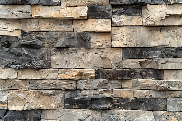 a wall made of stone with a design in the middle