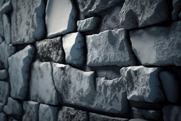 A wall made of stones with the word stone on it