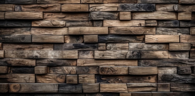 A wall made of wood that is made of wood.