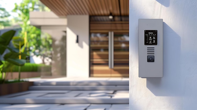 a wall mounted air conditioning unit with thermostat on the side