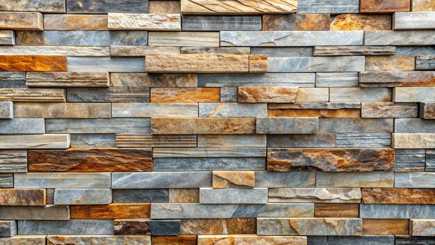 a wall of natural stone with a wooden texture