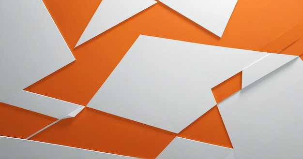 a wall of orange and white paper with a square on it