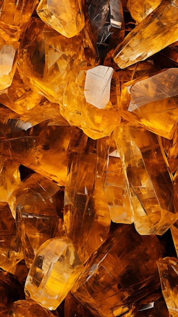 a wall of orange and yellow glass bottles with the number 3 on it