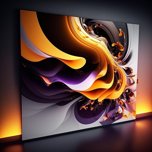 Wall painting abstract wallpaper realistic image Ai generated art