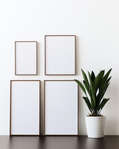 Wall Plant with Black Frame