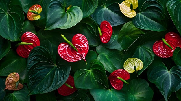 Photo a wall of red peppers with a green leaf that says  pomegranate