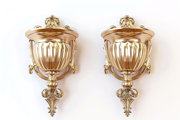 Wall Sconces Isolated In Transparent Background