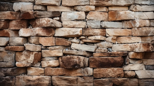 a wall of stacked rocks