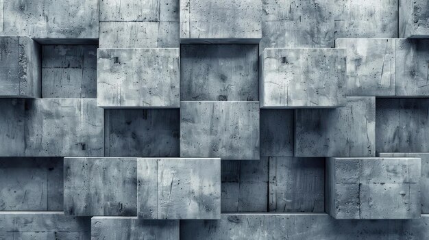 Photo a wall that has a square of blocks on it